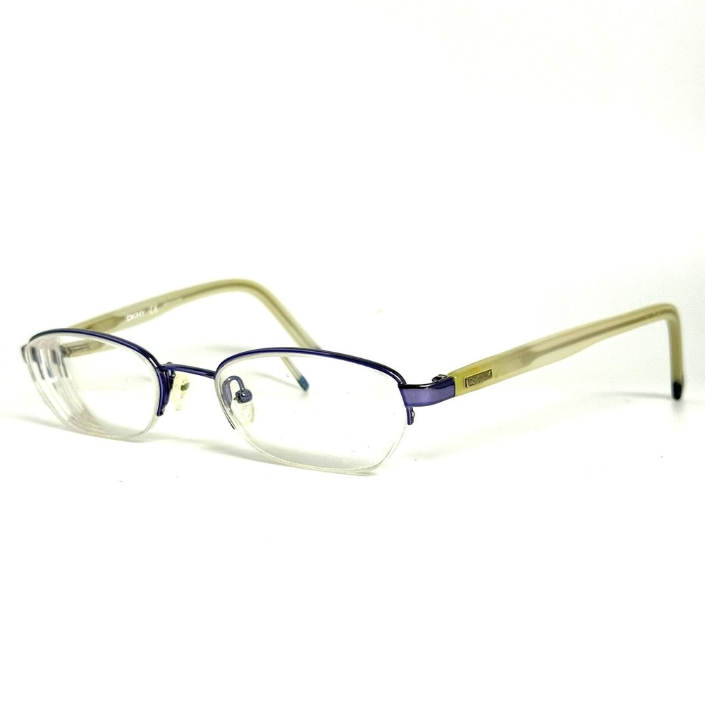 DKNY DY5514 1043 Purple Cream Semi Rimless Oval Eyeglass Frames 49-19-130